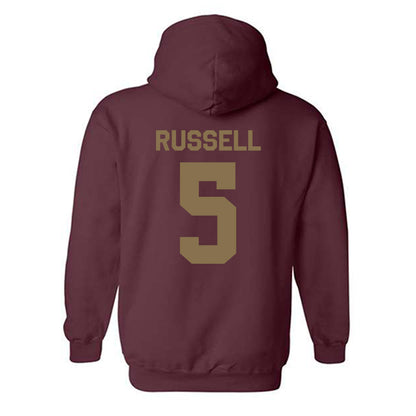Texas State - NCAA Football : Donterry Russell - Classic Shersey Hooded Sweatshirt-1
