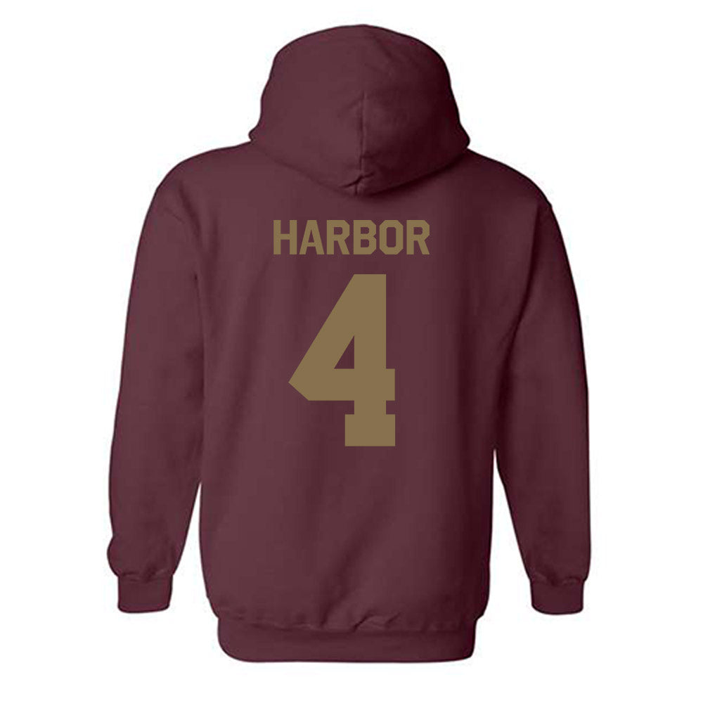 Texas State - NCAA Women's Basketball : Myla Harbor - Classic Shersey Hooded Sweatshirt-1