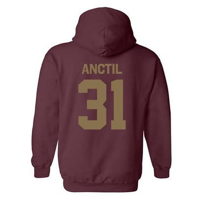 Texas State - NCAA Baseball : Justin Anctil - Classic Shersey Hooded Sweatshirt-1