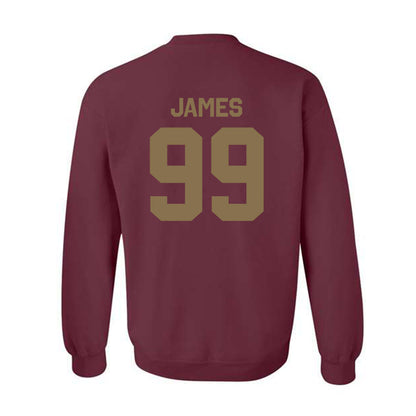 Texas State - NCAA Football : Kaleb James - Classic Shersey Crewneck Sweatshirt-1