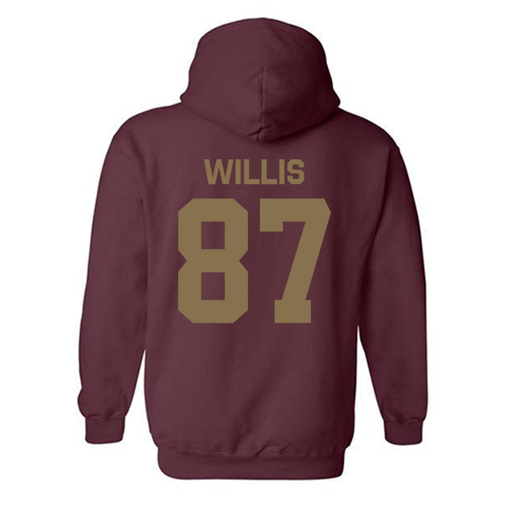 Texas State - NCAA Football : Kristopher Willis - Classic Shersey Hooded Sweatshirt-1