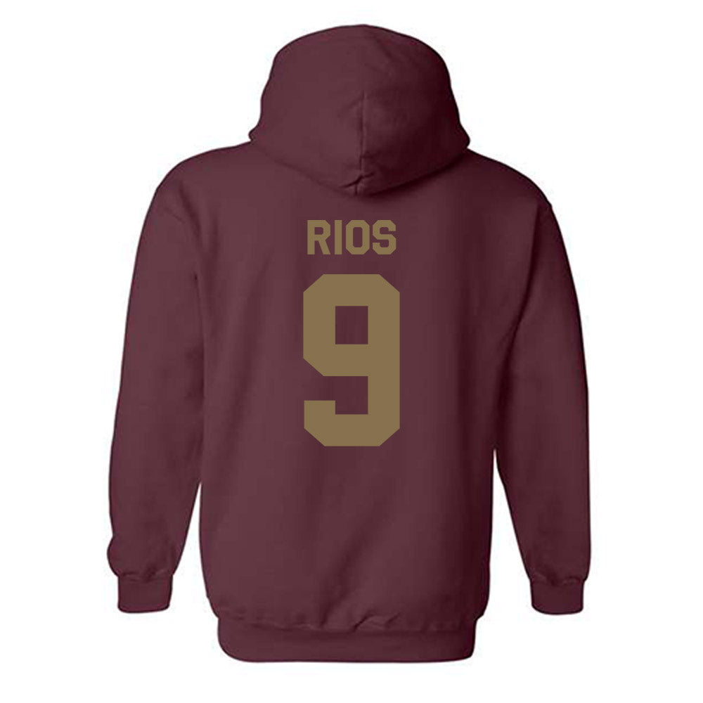 Texas State - NCAA Football : Jaden Rios - Classic Shersey Hooded Sweatshirt-1