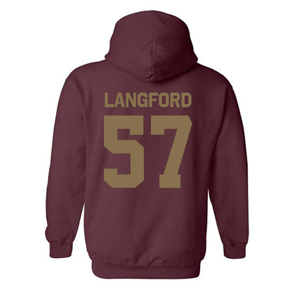 Texas State - NCAA Football : Ian Langford - Classic Shersey Hooded Sweatshirt-1