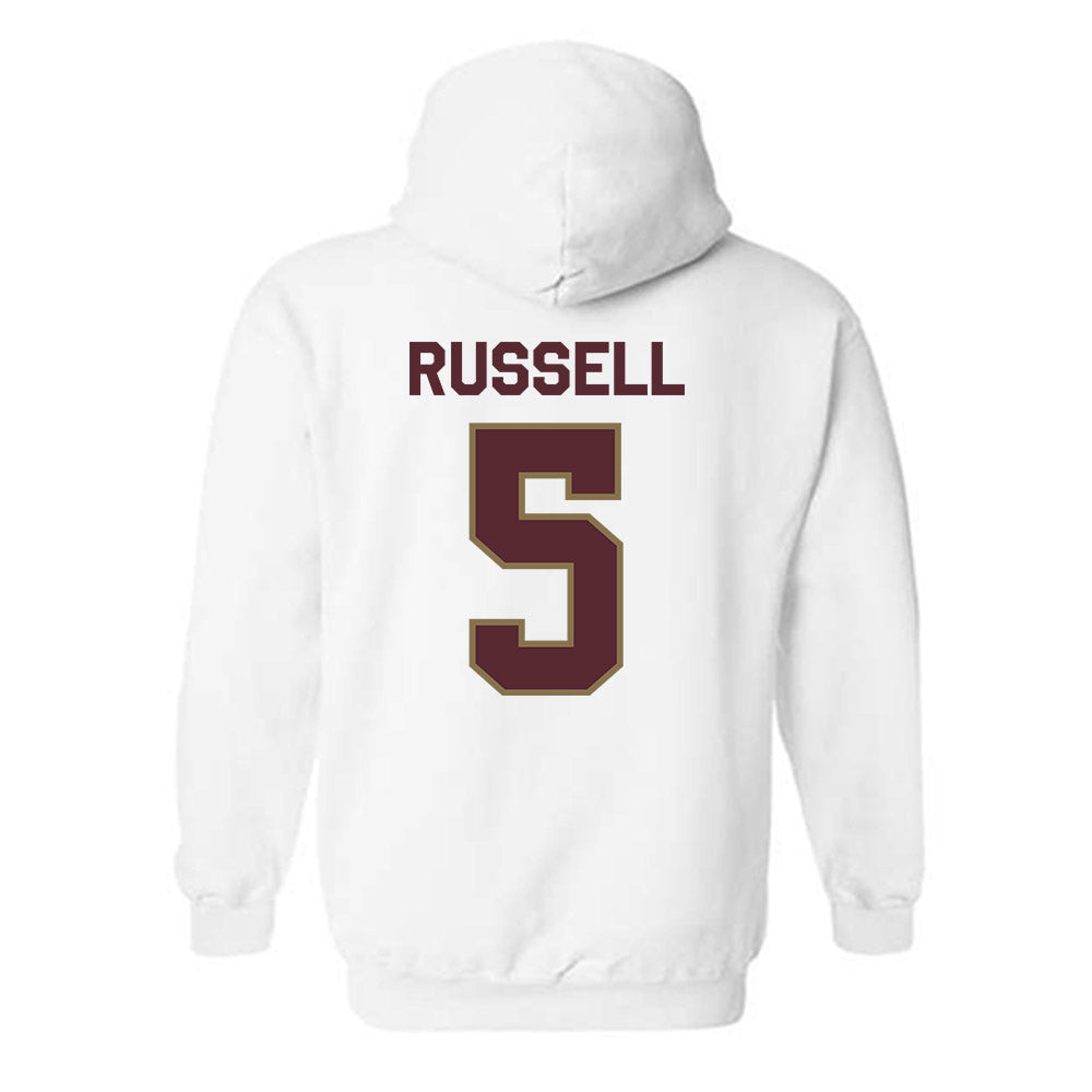 Texas State - NCAA Football : Donterry Russell - Classic Shersey Hooded Sweatshirt-1