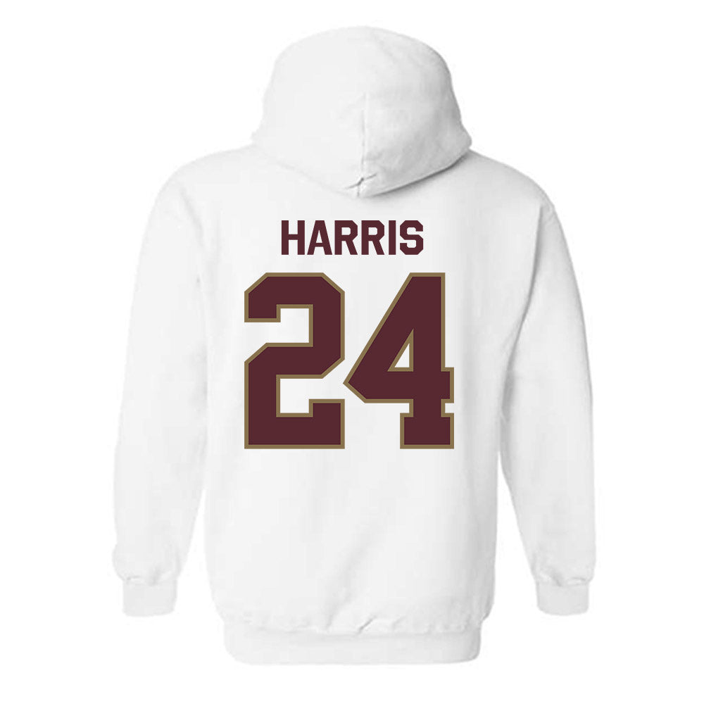 Texas State - NCAA Football : Juntavious Harris - Classic Shersey Hooded Sweatshirt-1
