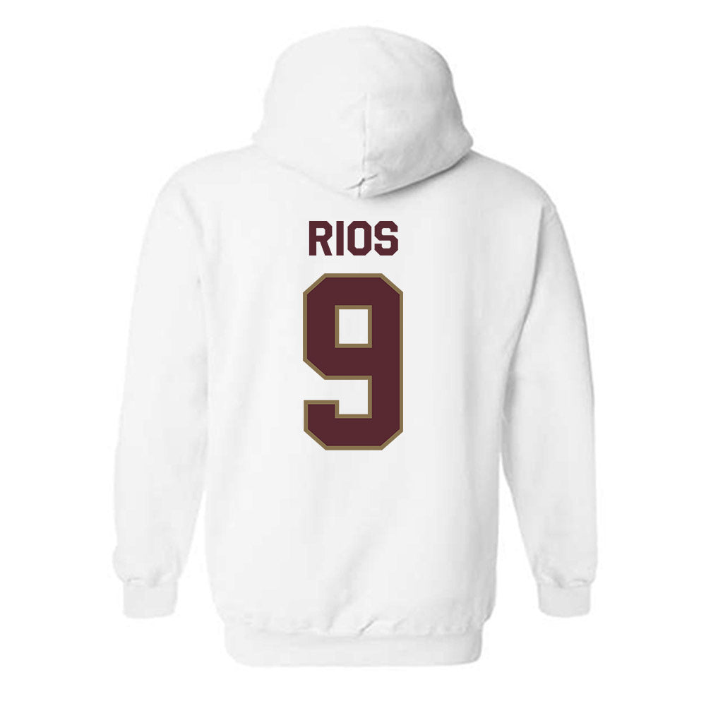 Texas State - NCAA Football : Jaden Rios - Classic Shersey Hooded Sweatshirt-1