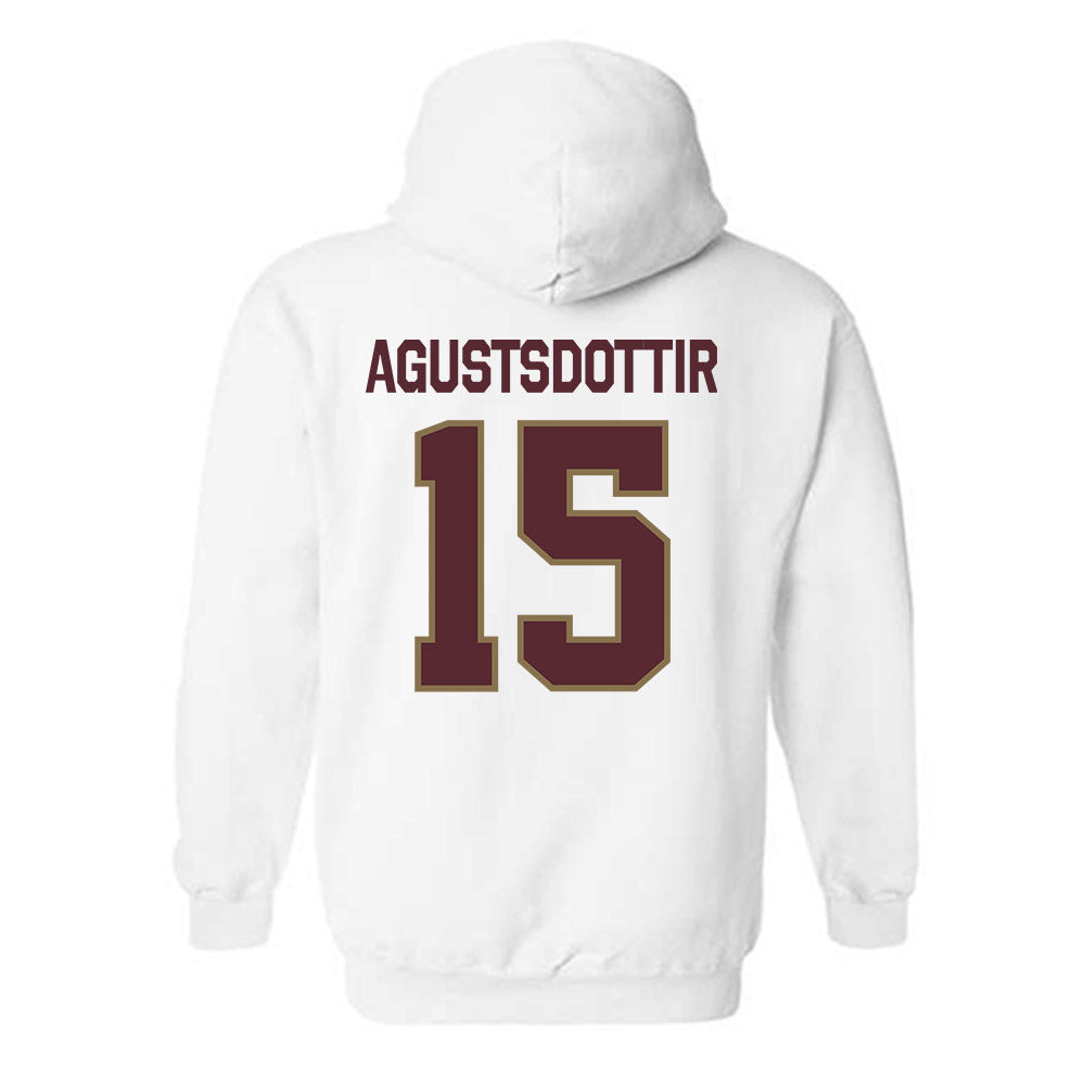 Texas State - NCAA Women's Soccer : Katrin Agustsdottir - Classic Shersey Hooded Sweatshirt-1