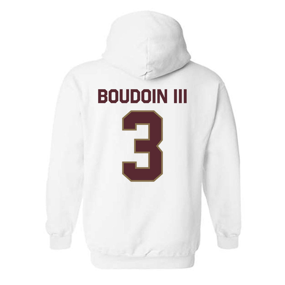 Texas State - NCAA Football : Michael Boudoin III - Classic Shersey Hooded Sweatshirt-1