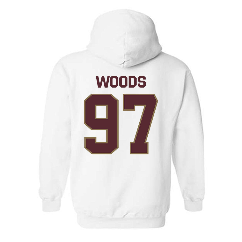 Texas State - NCAA Football : Devarrick Woods - Classic Shersey Hooded Sweatshirt-1