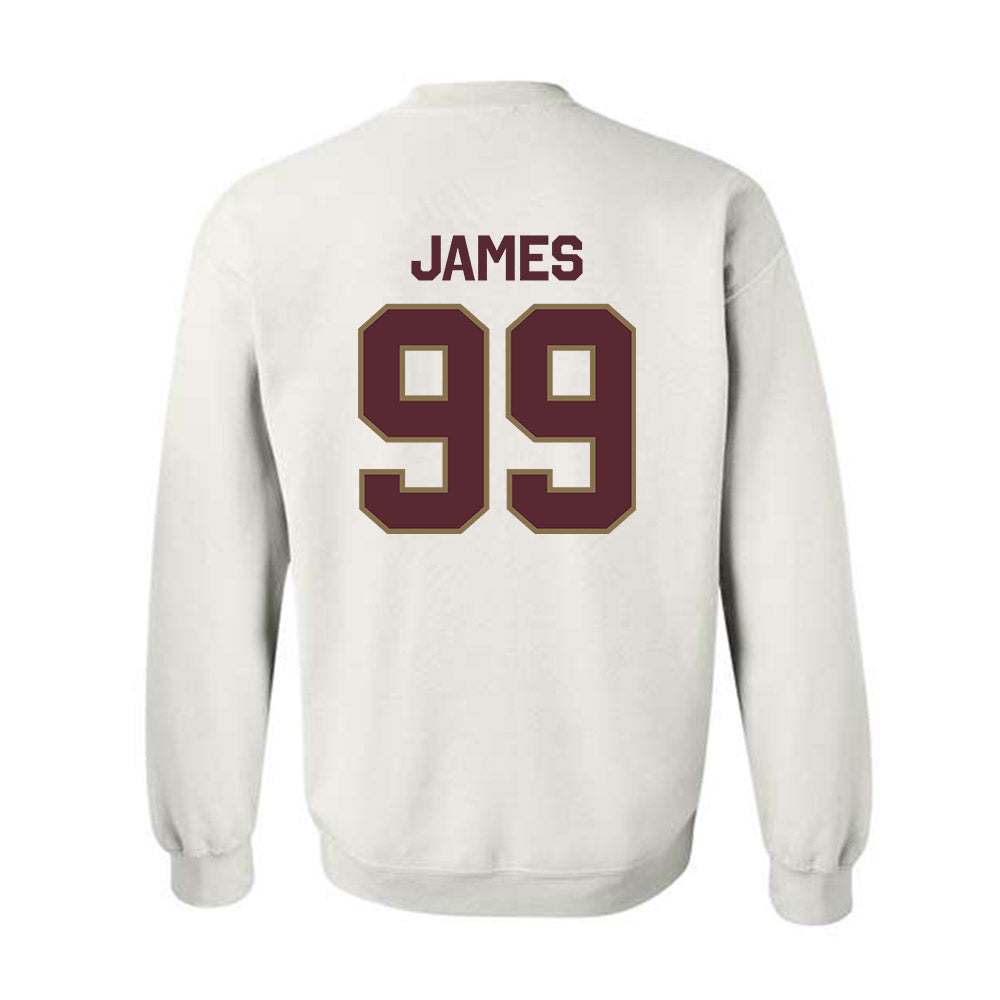 Texas State - NCAA Football : Kaleb James - Classic Shersey Crewneck Sweatshirt-1