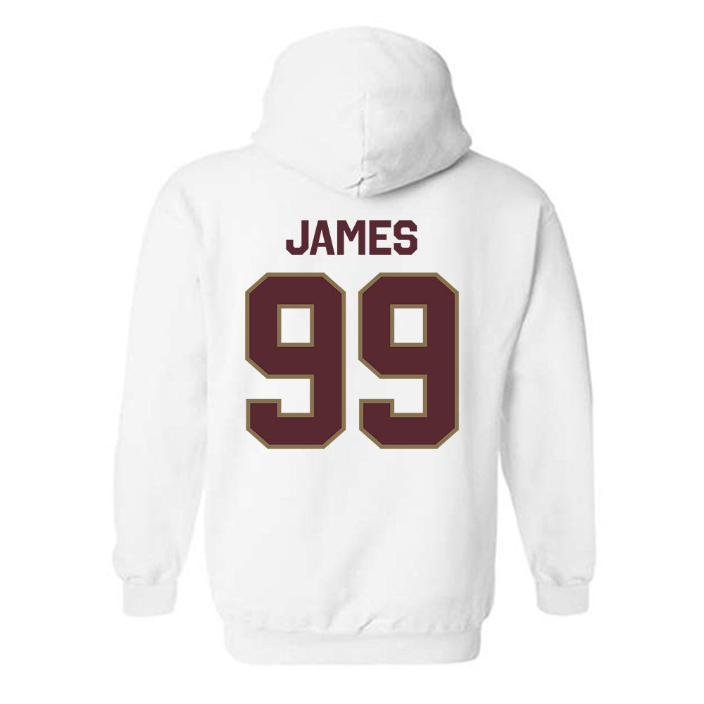 Texas State - NCAA Football : Kaleb James - Classic Shersey Hooded Sweatshirt-1