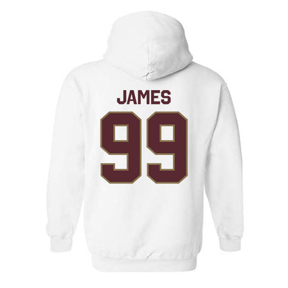 Texas State - NCAA Football : Kaleb James - Classic Shersey Hooded Sweatshirt-1