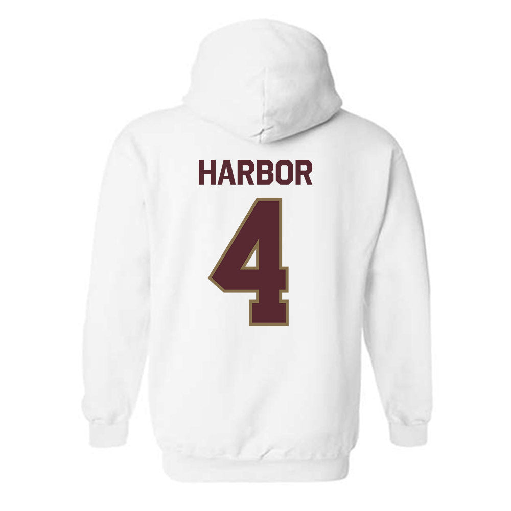Texas State - NCAA Women's Basketball : Myla Harbor - Classic Shersey Hooded Sweatshirt-1