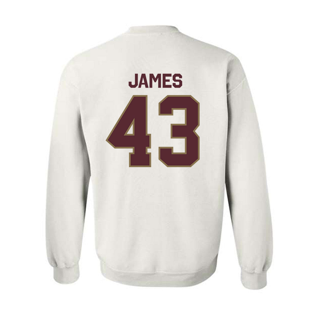 Texas State - NCAA Football : Michael James - Classic Shersey Crewneck Sweatshirt-1