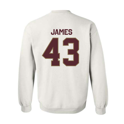 Texas State - NCAA Football : Michael James - Classic Shersey Crewneck Sweatshirt-1