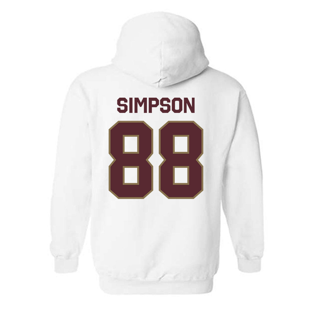 Texas State - NCAA Football : Jake Simpson - Classic Shersey Hooded Sweatshirt-1