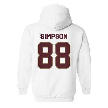 Texas State - NCAA Football : Jake Simpson - Classic Shersey Hooded Sweatshirt-1