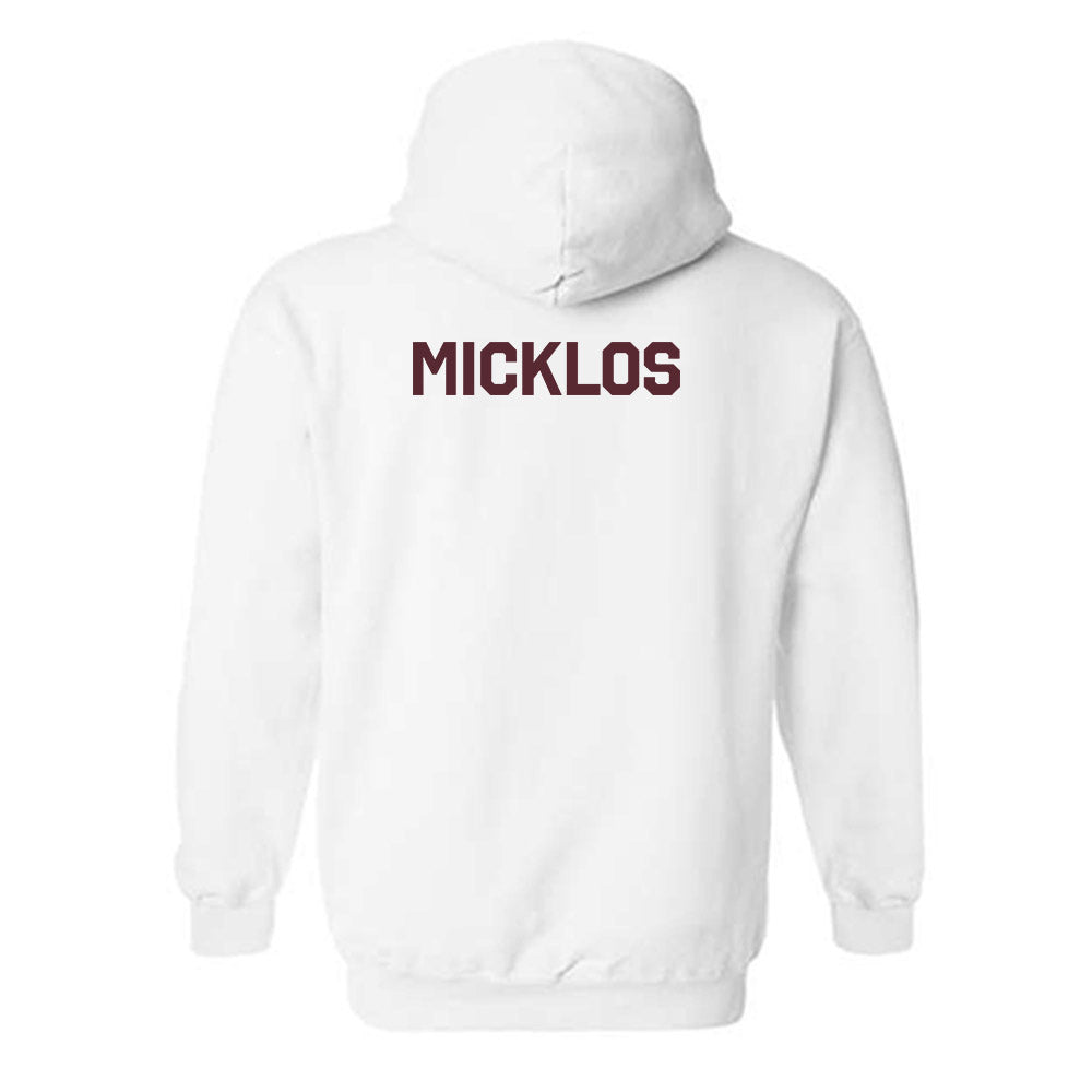 Texas State - NCAA Women's Track & Field : Addie Micklos - Classic Shersey Hooded Sweatshirt-1