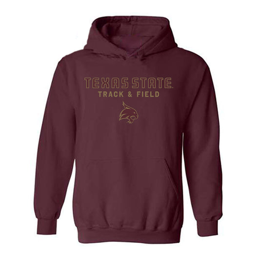 Texas State - NCAA Men's Track & Field : Adam Elgebaly - Classic Shersey Hooded Sweatshirt-0