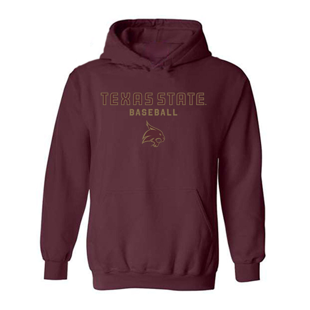 Texas State - NCAA Baseball : Cayden Byrd - Classic Shersey Hooded Sweatshirt-0