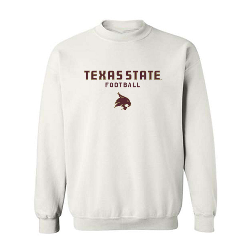 Texas State - NCAA Football : Xavier Warren - Classic Shersey Crewneck Sweatshirt-0