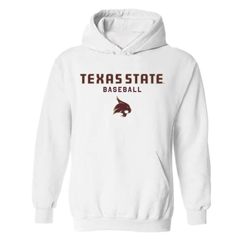 Texas State - NCAA Baseball : Clayton Namken - Classic Shersey Hooded Sweatshirt-0
