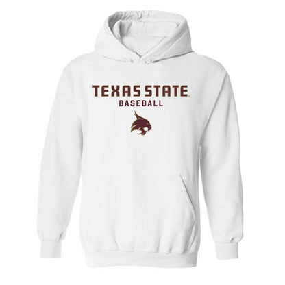 Texas State - NCAA Baseball : Clayton Namken - Classic Shersey Hooded Sweatshirt-0