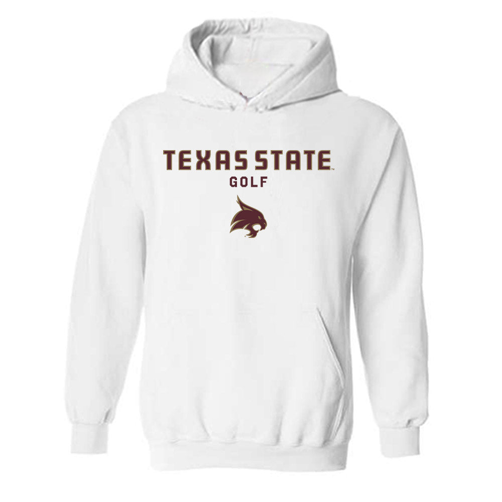 Texas State - NCAA Women's Golf : Grace Quintanilla - Classic Shersey Hooded Sweatshirt-0