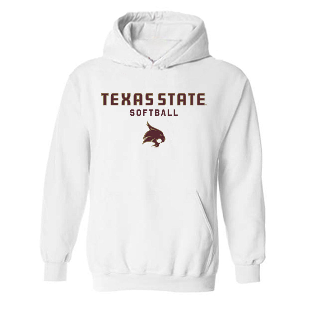 Texas State - NCAA Softball : Megan Kelnar - Classic Shersey Hooded Sweatshirt-0