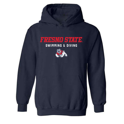 Fresno State - NCAA Women's Swimming & Diving : Clare Luken - Classic Shersey Hooded Sweatshirt-0