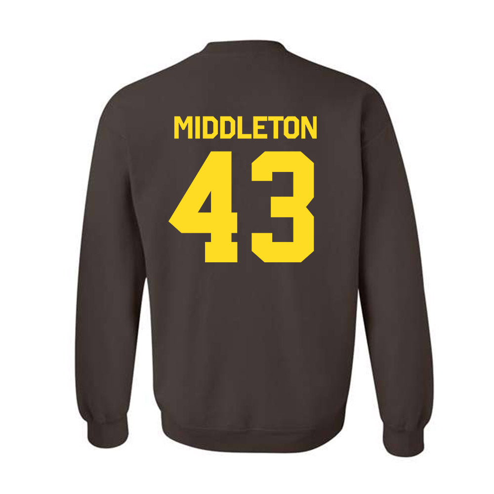 Western Michigan - NCAA Baseball : Cooper Middleton - Classic Shersey Crewneck Sweatshirt-1