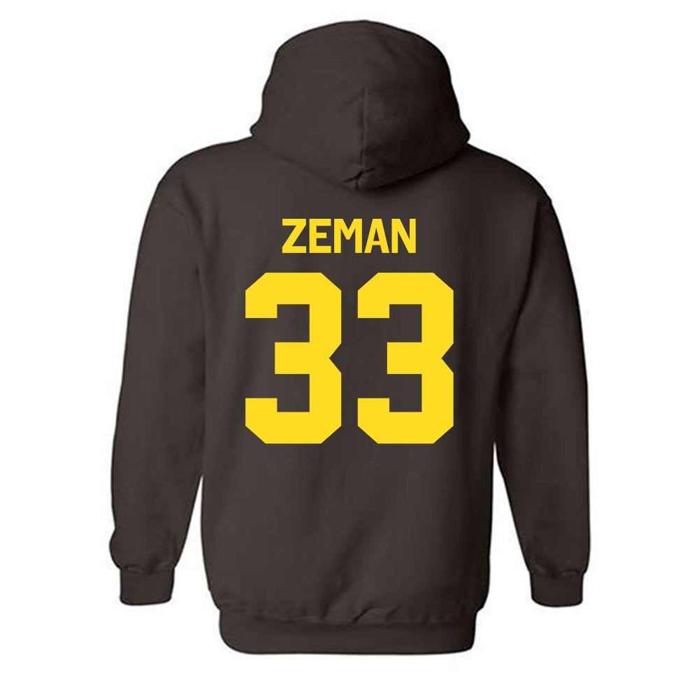 Western Michigan - NCAA Football : Zachary Zeman - Classic Shersey Hooded Sweatshirt-1