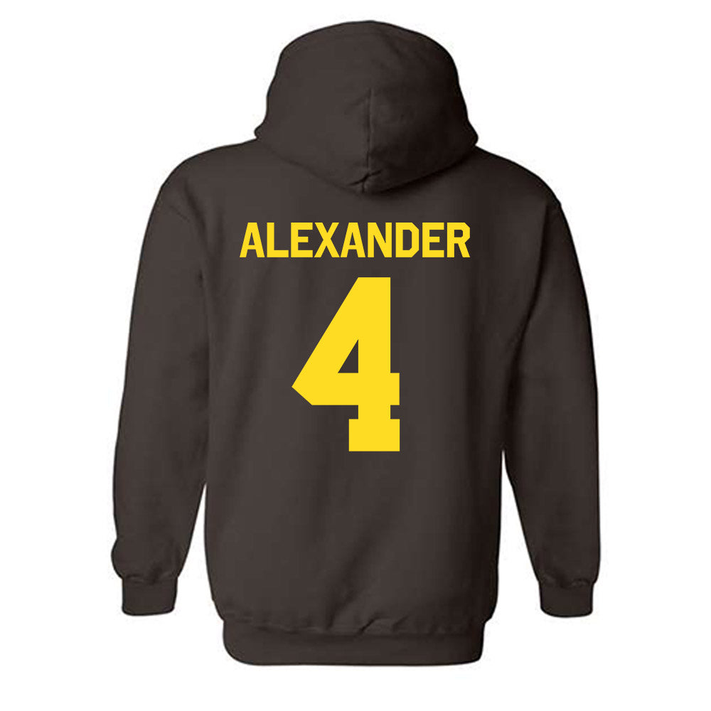 Western Michigan - NCAA Football : Austin Alexander - Classic Shersey Hooded Sweatshirt-1