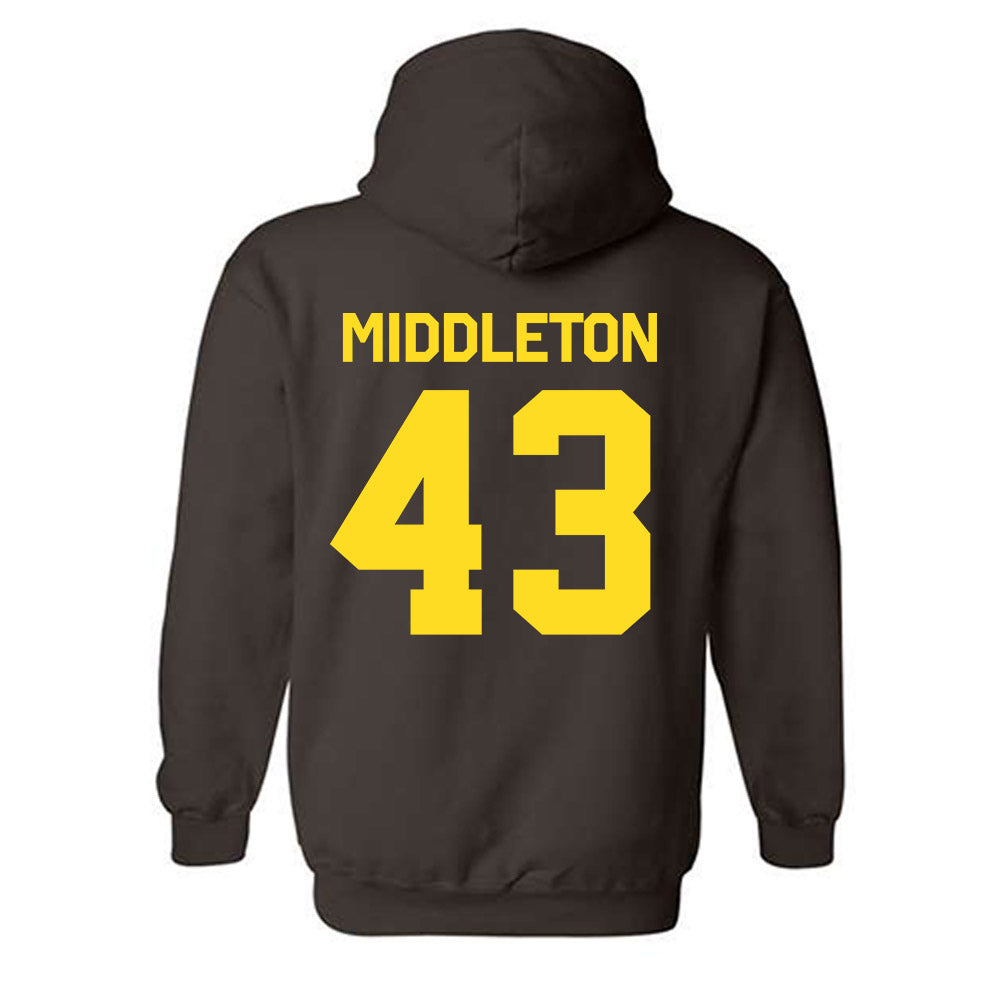 Western Michigan - NCAA Baseball : Cooper Middleton - Classic Shersey Hooded Sweatshirt-1