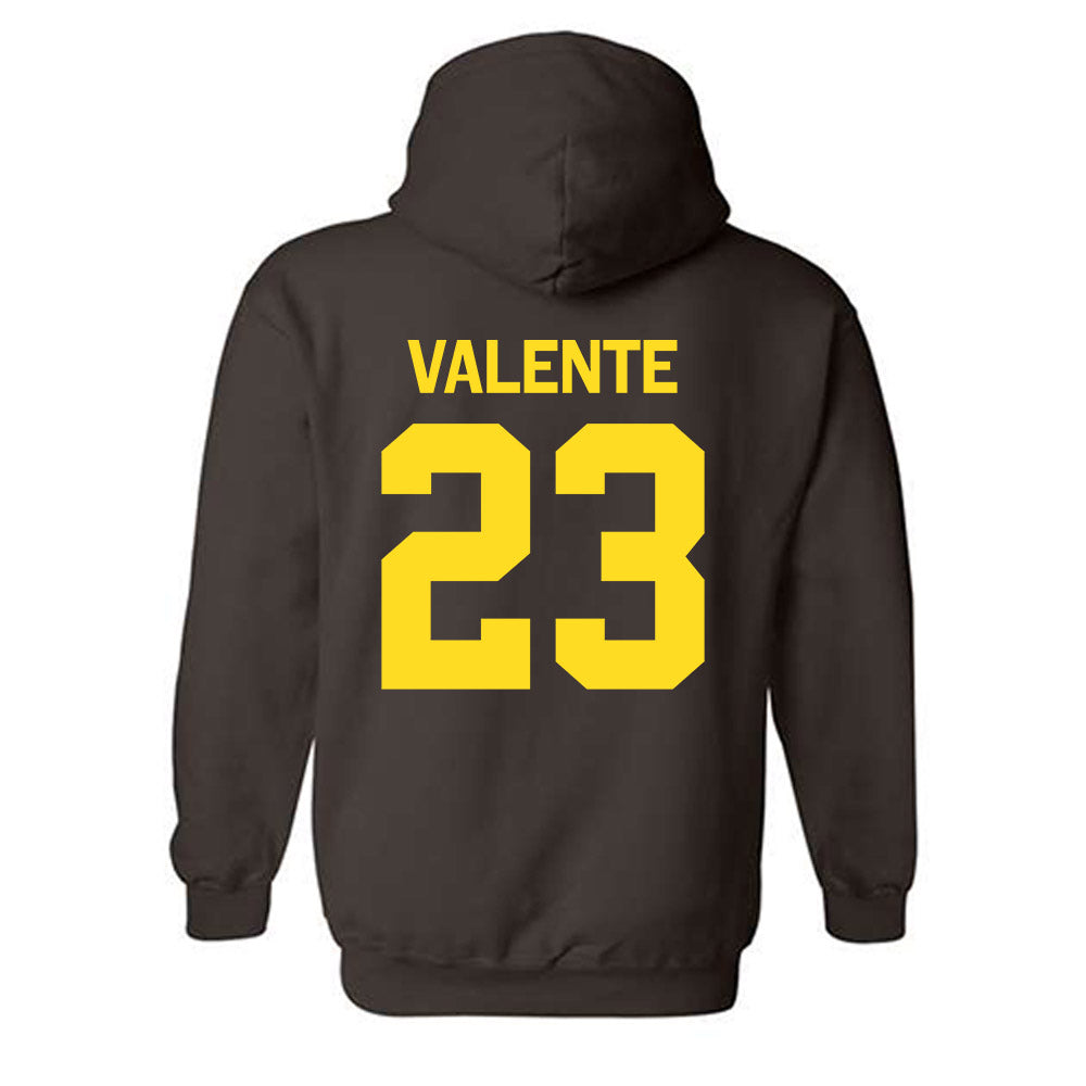 Western Michigan - NCAA Men's Ice Hockey : Liam Valente - Classic Shersey Hooded Sweatshirt-1