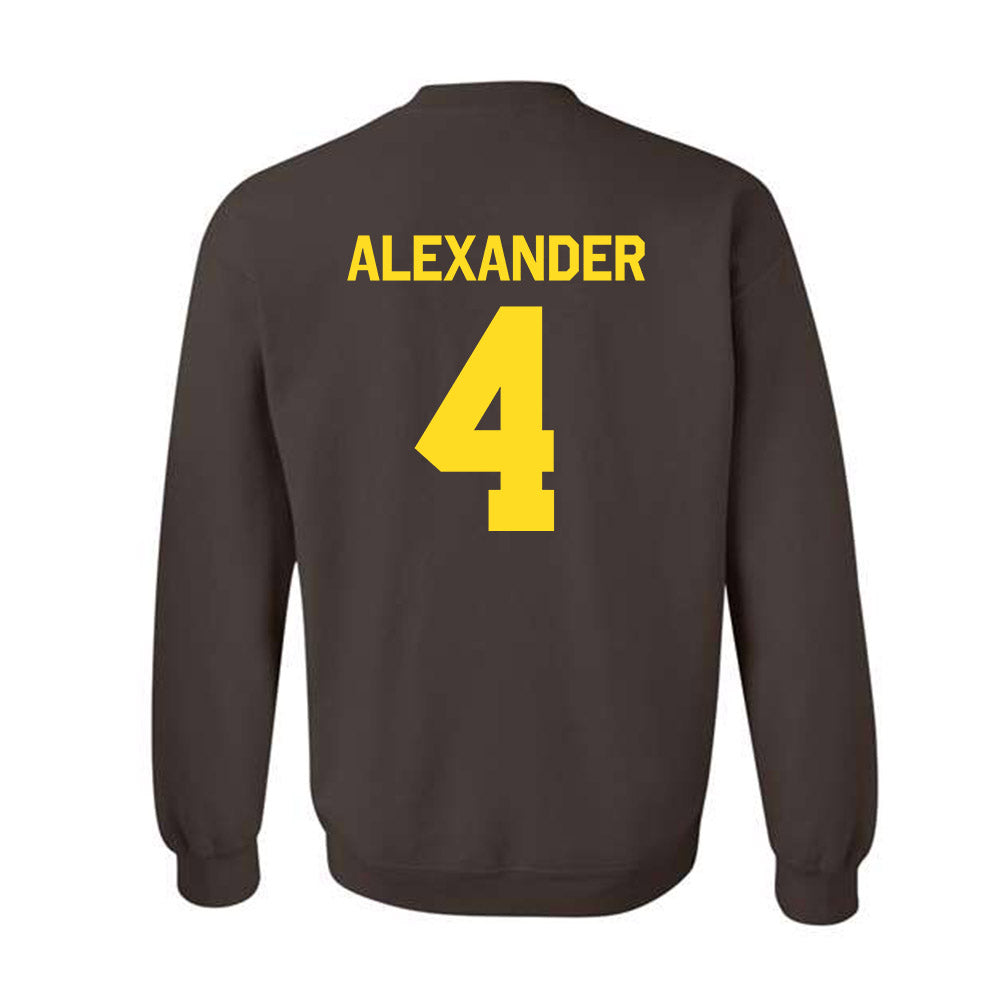 Western Michigan - NCAA Football : Austin Alexander - Classic Shersey Crewneck Sweatshirt-1