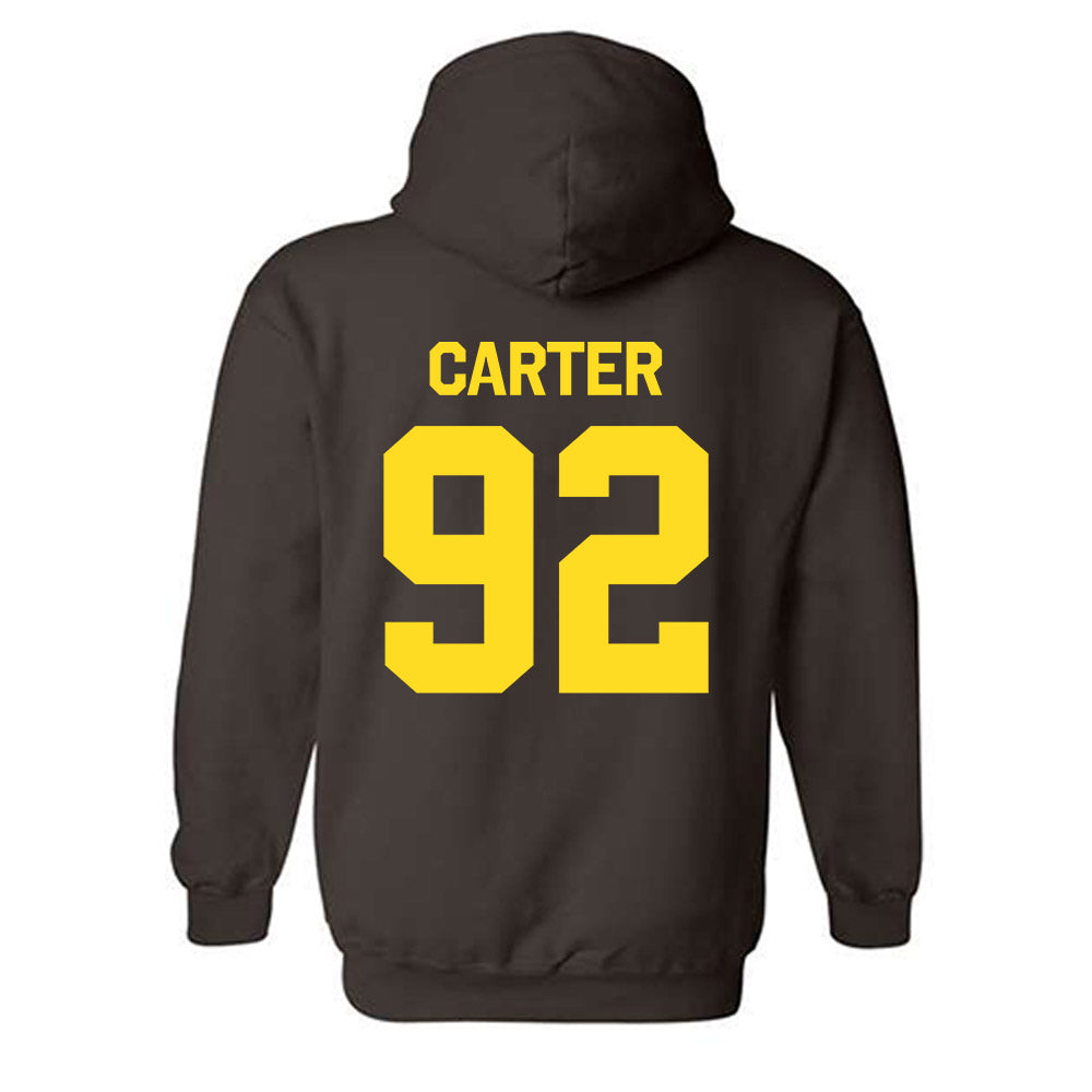 Western Michigan - NCAA Football : Gian Carter - Classic Shersey Hooded Sweatshirt-1