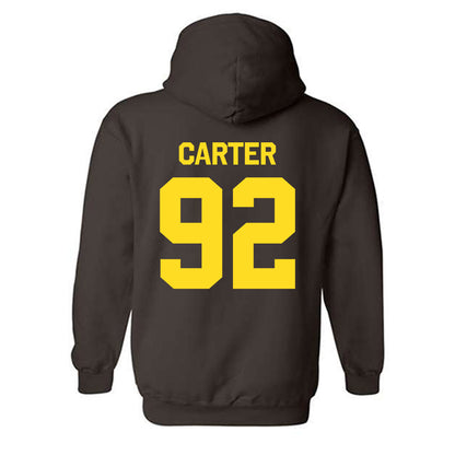 Western Michigan - NCAA Football : Gian Carter - Classic Shersey Hooded Sweatshirt-1