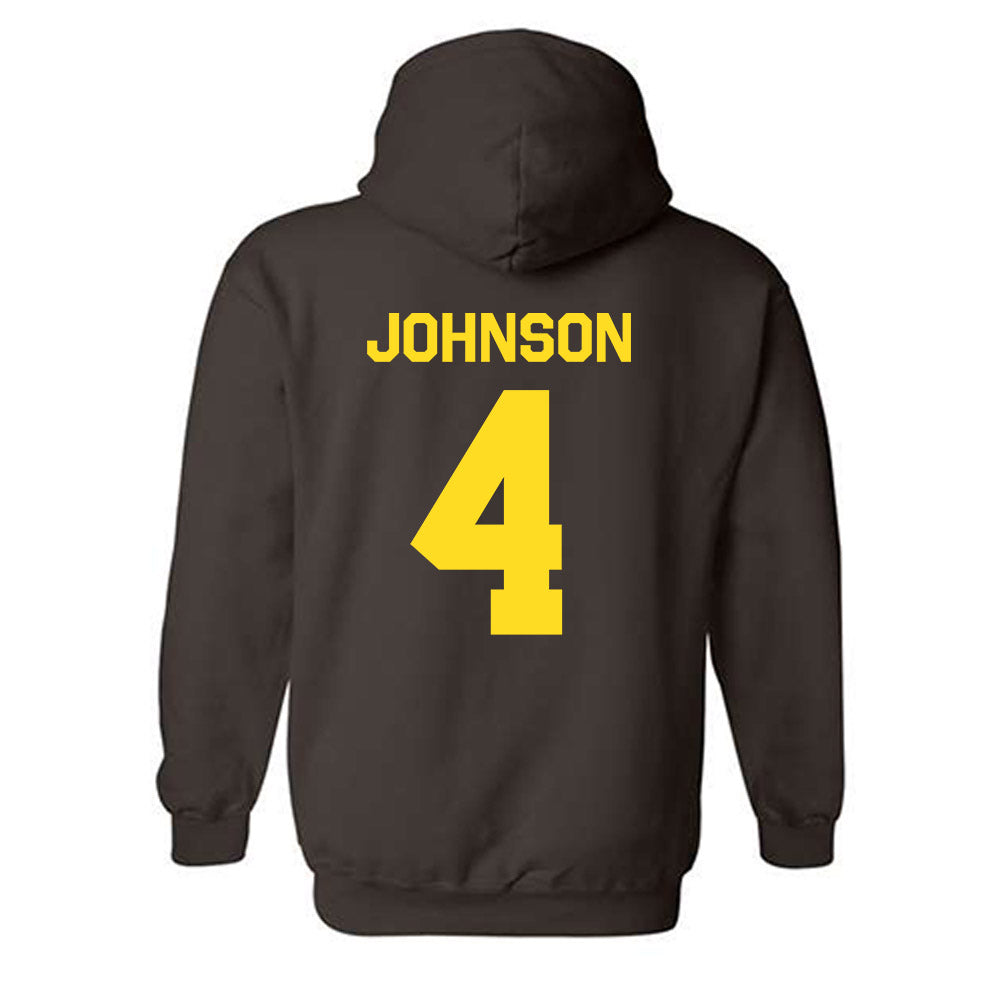 Western Michigan - NCAA Men's Basketball : Ben Johnson - Classic Shersey Hooded Sweatshirt-1