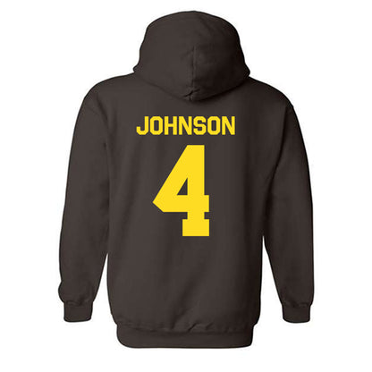 Western Michigan - NCAA Men's Basketball : Ben Johnson - Classic Shersey Hooded Sweatshirt-1