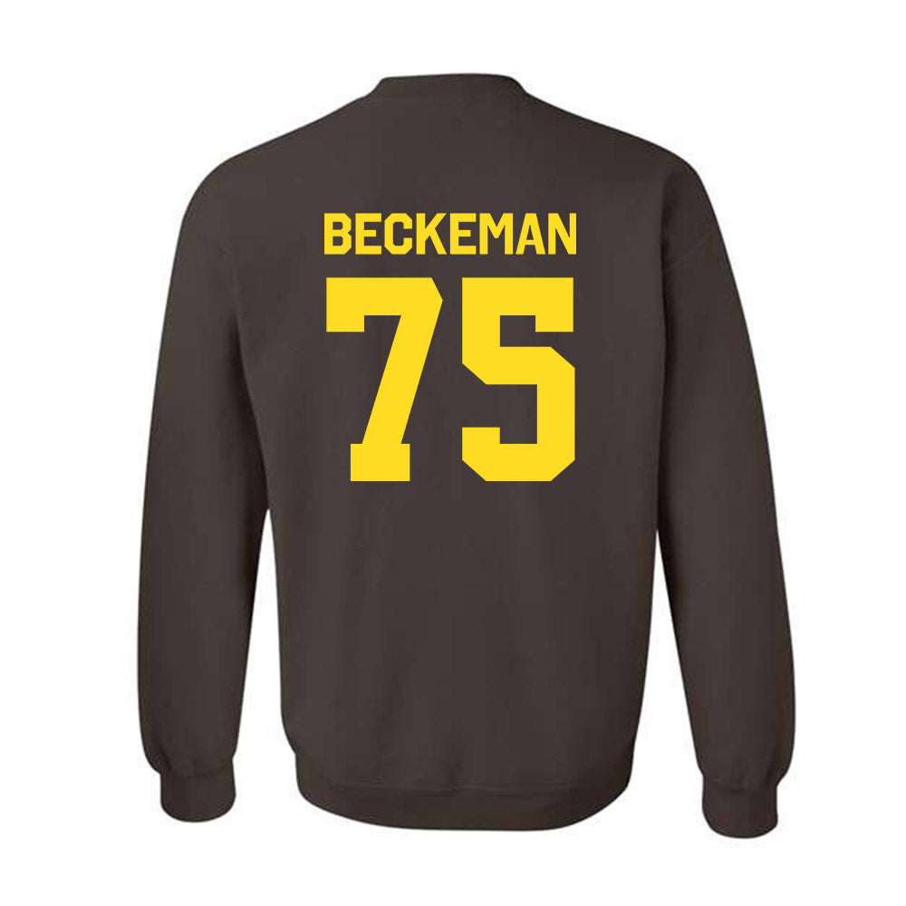 Western Michigan - NCAA Football : Spencer Beckeman - Classic Shersey Crewneck Sweatshirt-1