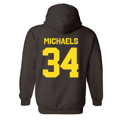 Western Michigan - NCAA Men's Ice Hockey : Owen Michaels - Classic Shersey Hooded Sweatshirt-1