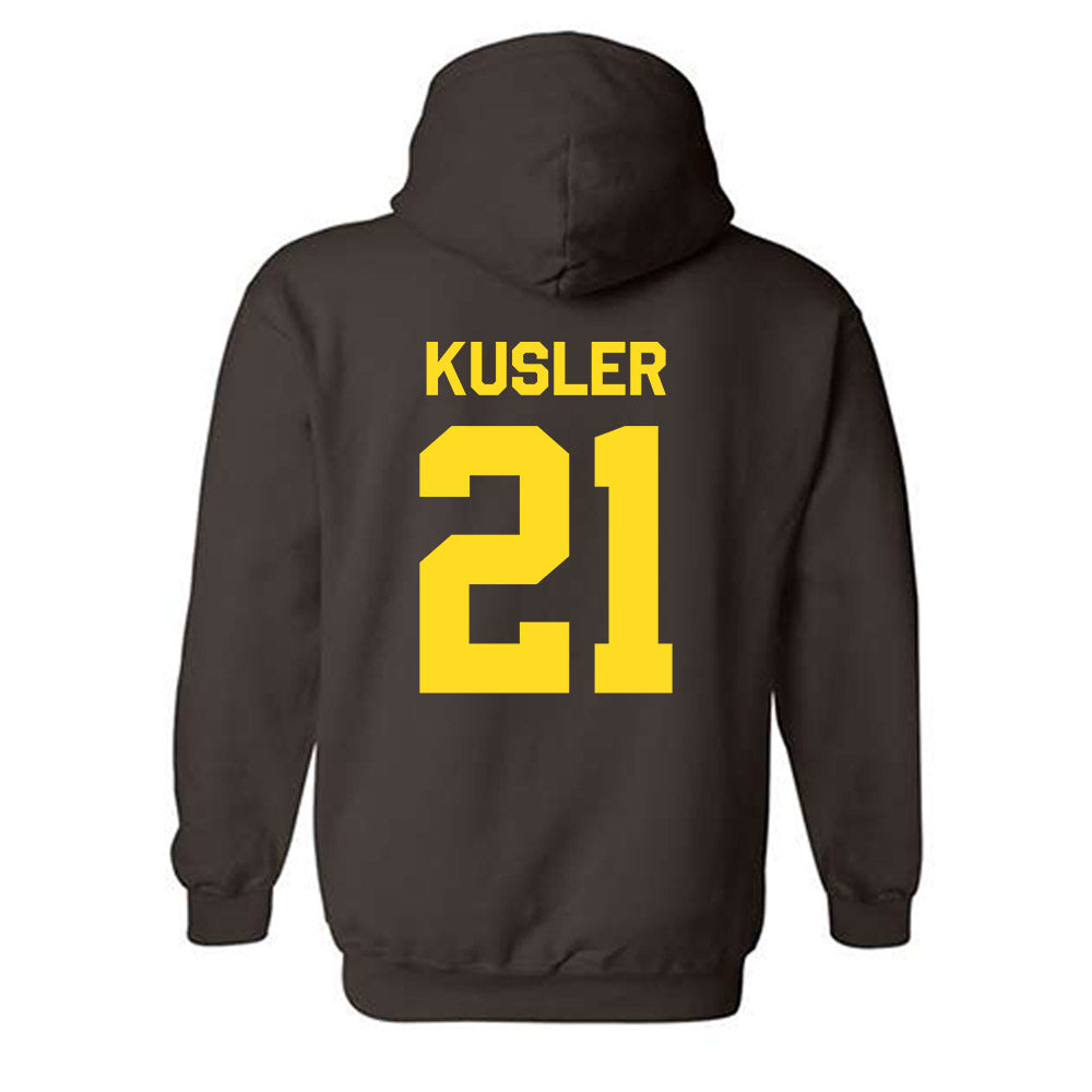 Western Michigan - NCAA Men's Ice Hockey : Ryan Kusler - Classic Shersey Hooded Sweatshirt-1