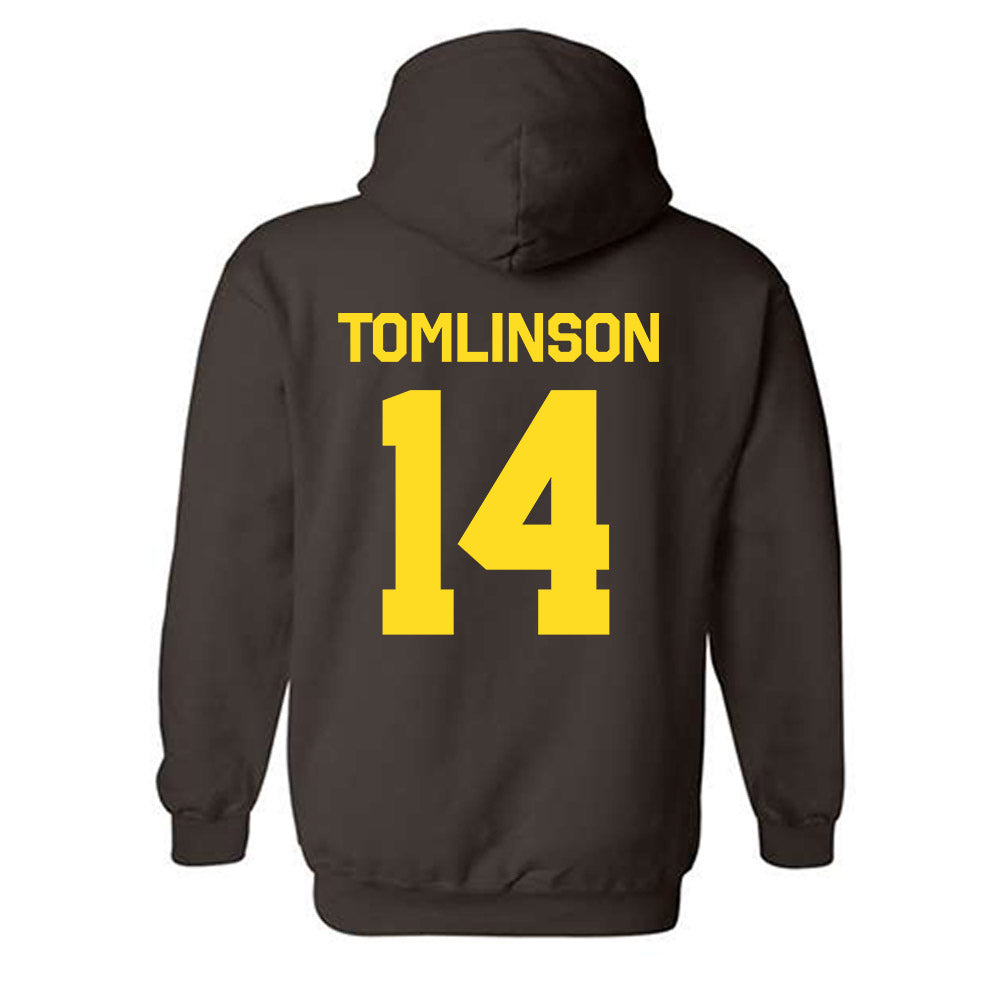 Western Michigan - NCAA Baseball : Ty Tomlinson - Classic Shersey Hooded Sweatshirt-1