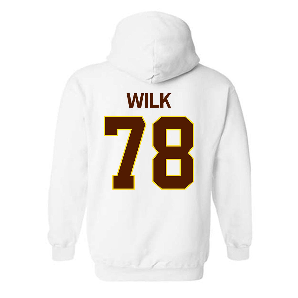 Western Michigan - NCAA Football : Jacob Wilk - Classic Shersey Hooded Sweatshirt-1