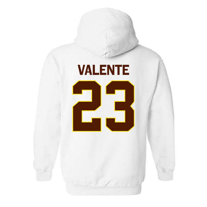Western Michigan - NCAA Men's Ice Hockey : Liam Valente - Classic Shersey Hooded Sweatshirt-1