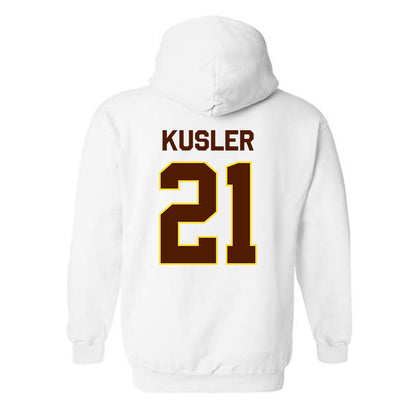 Western Michigan - NCAA Men's Ice Hockey : Ryan Kusler - Classic Shersey Hooded Sweatshirt-1