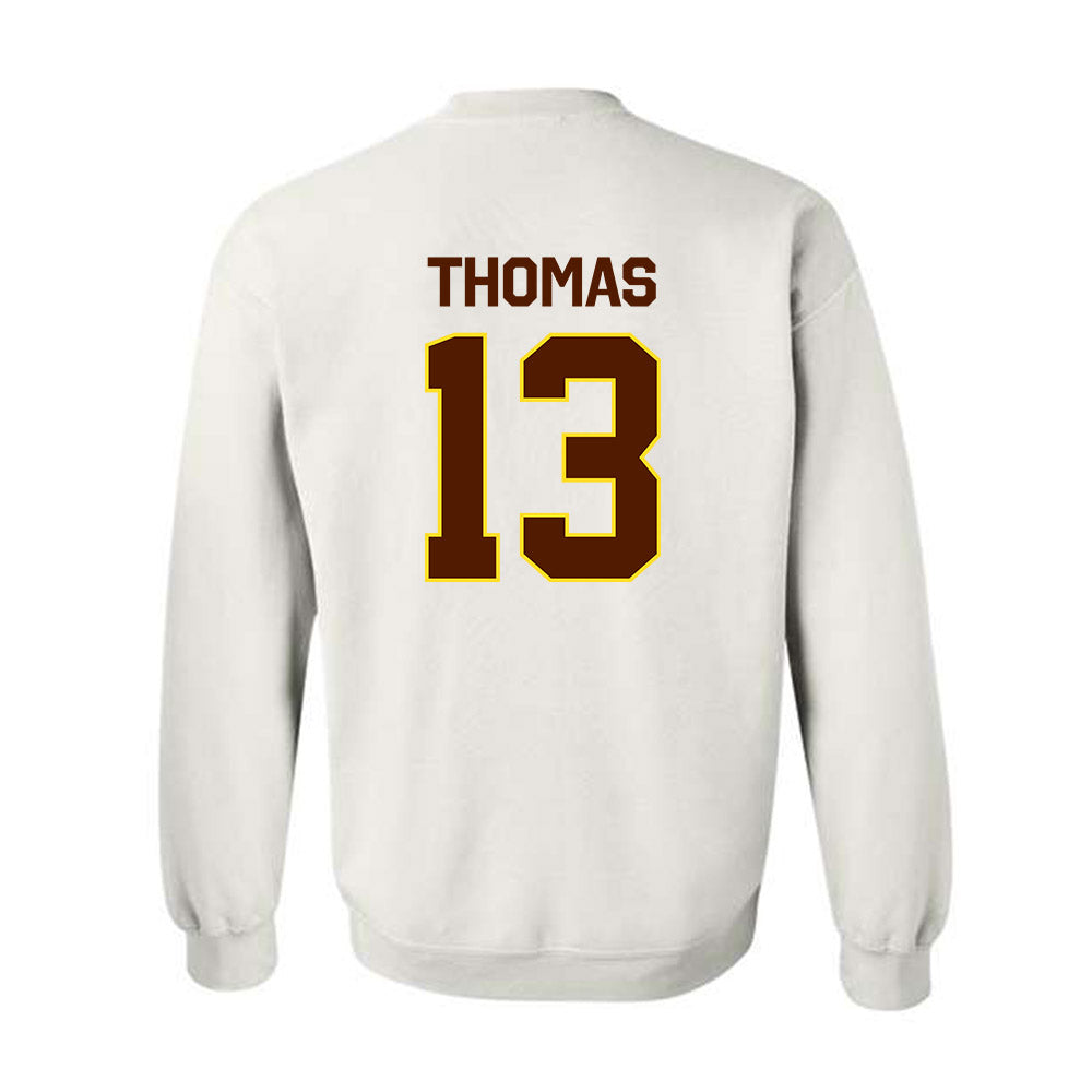Western Michigan - NCAA Football : Jordon Thomas - Classic Shersey Crewneck Sweatshirt-1