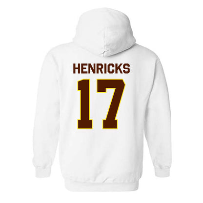 Western Michigan - NCAA Men's Ice Hockey : Ty Henricks - Classic Shersey Hooded Sweatshirt-1