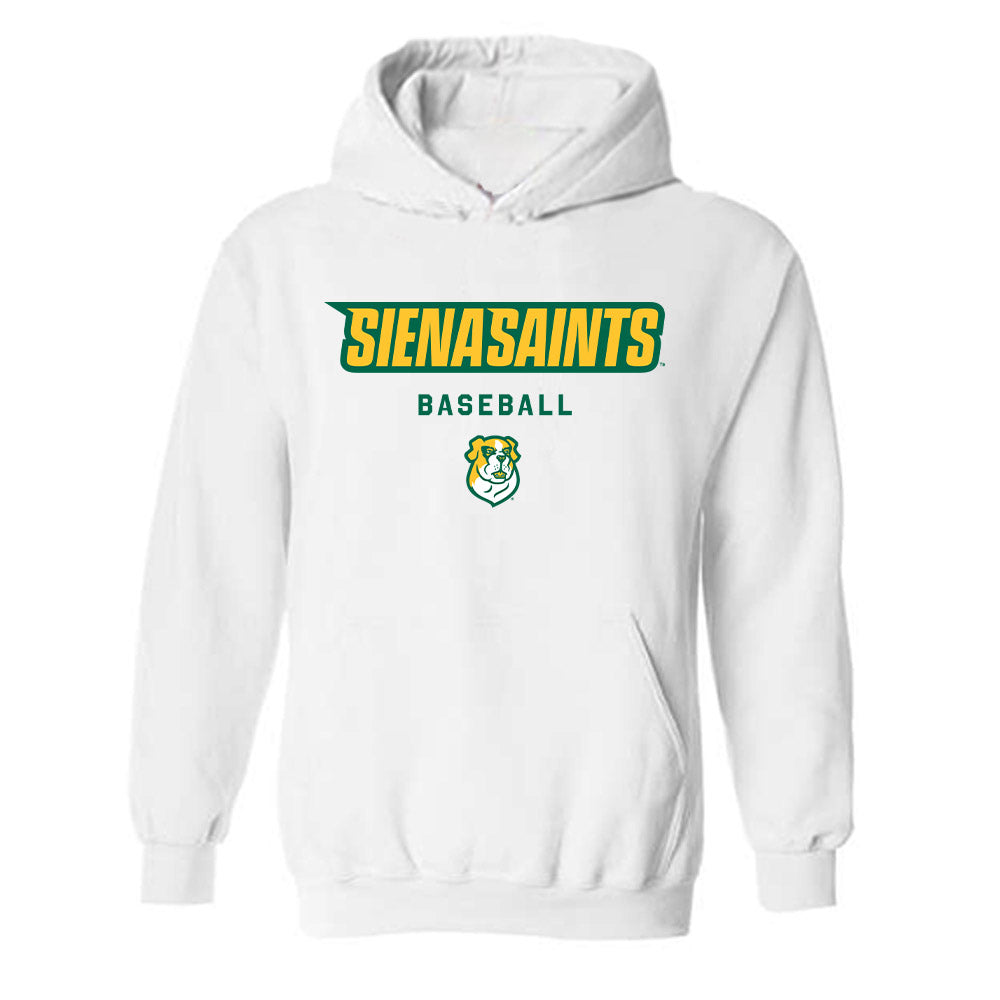 Siena - NCAA Baseball : Noah Brooks - Classic Shersey Hooded Sweatshirt-0